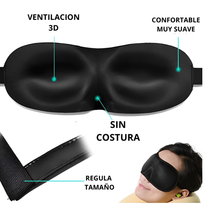 Antifaz Dormir Descansar 3d