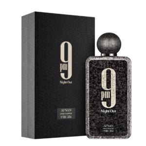 Perfume 9PM Night Out junto a su caja