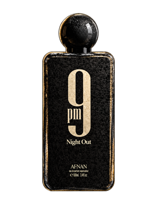 Frasco de perfume 9PM Night Out sin fondo